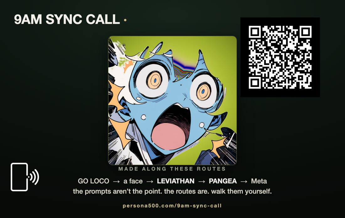 The back of that card: the same cover, a QR code in the top corner, and a small phone symbol that means tap here